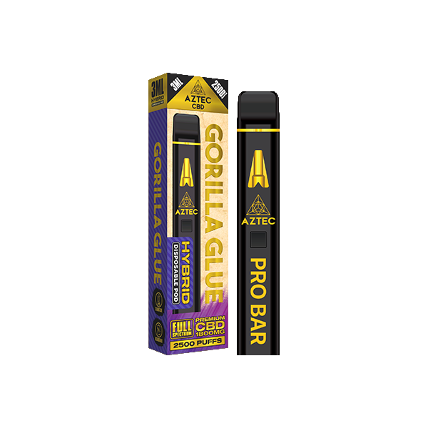 Aztec CBD 1800mg Pro Bar CBD Disposable Vape Device 2500 Puffs