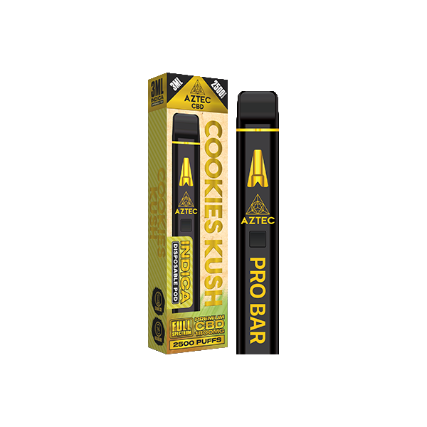 Aztec CBD 1800mg Pro Bar CBD Disposable Vape Device 2500 Puffs