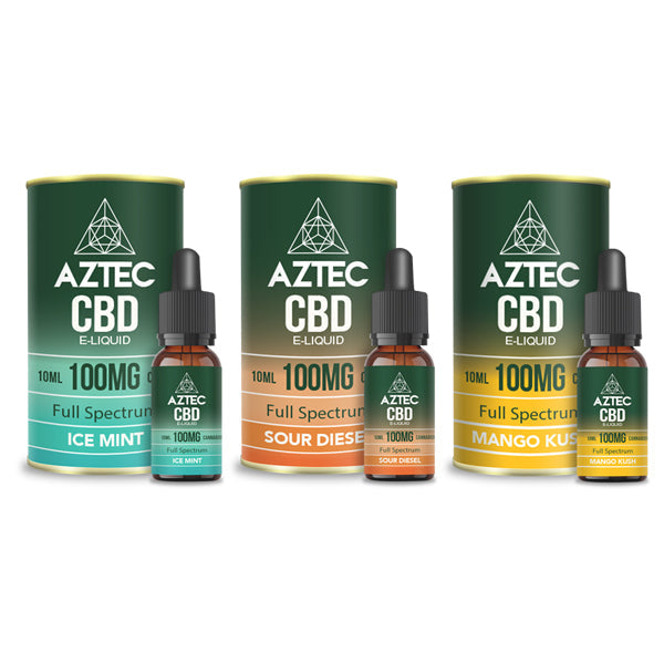 Aztec CBD 100mg CBD Vaping Liquid 10ml (50PG/50VG)